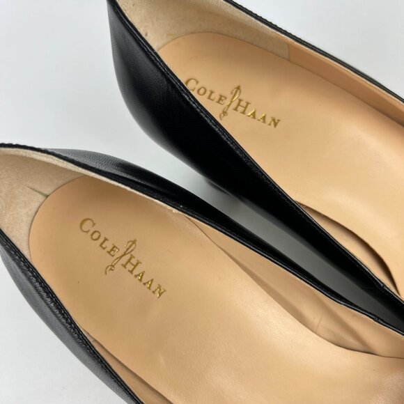 Cole Haan Womens Black Leather Block Heel Pumps Career Dressy size 9.5B - Picture 12 of 15